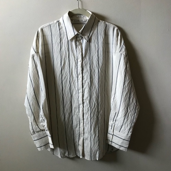Abercrombie & Fitch Tops - NWT Abercrombie Striped Oversized Breezy Shirt